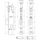 Корпус Fuaro (Фуаро) узкопрофильного замка с роликовой защёлкой 5116-30 CP (хром)