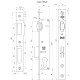 Замок Kale kilit (Кале килит) врезной цилиндровый узкопроф.155 (20 mm) (никель) 3 кл.