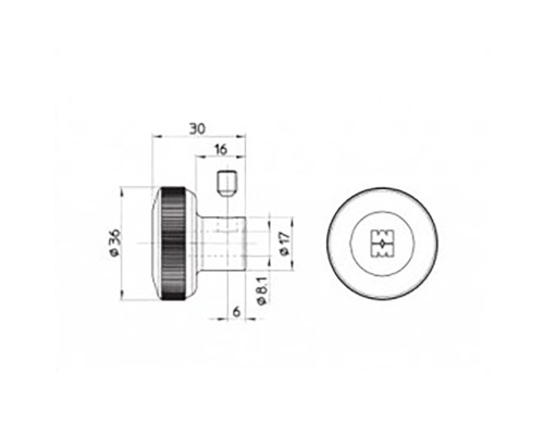 Вертушка Mottura (Моттура) на цилиндр 99.505 NS0C (d 8.1) (МАТОВЫЙ НИКЕЛЬ) Вертушка Mottura (Моттура) на цилиндр 99.505 NS0C (d 8.1) (МАТОВЫЙ НИКЕЛЬ)