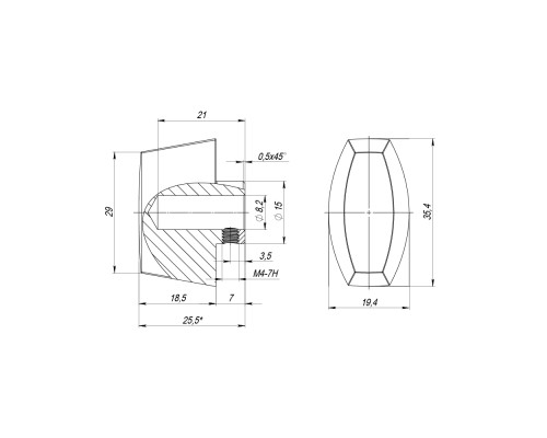 Вертушка Fuaro (Фуаро) на шток цилиндра T.Knob-RL (CB-RL) ABG-6 зелёная бронза