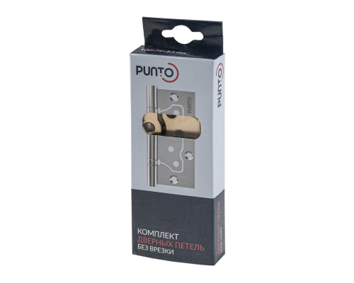 Петля Punto (Пунто) универсальная без врезки IN4200W SSG (200-2B 100x2,5) сатин.золото