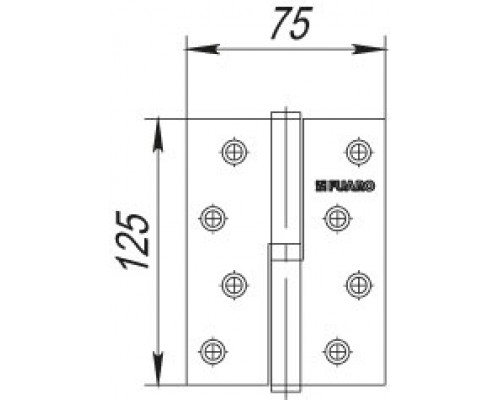 Петля Fuaro (Фуаро) съемная IN5430SR-BL SN правая (413/BL-5 125x75x2,5) мат. никель БЛИСТЕР Петля Fuaro (Фуаро) съемная IN5430SR-BL SN правая (413/BL-5 125x75x2,5) мат. никель БЛИСТЕР