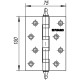 Петля Fuaro (Фуаро) универсальная IN4400UA-BL АС (4BB/A/BL 100x75x2,5) медь БЛИСТЕР