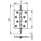 Петля Armadillo (Армадилло) универсальная IN4500UB GP (500-B4) 100x75x3 золото Box