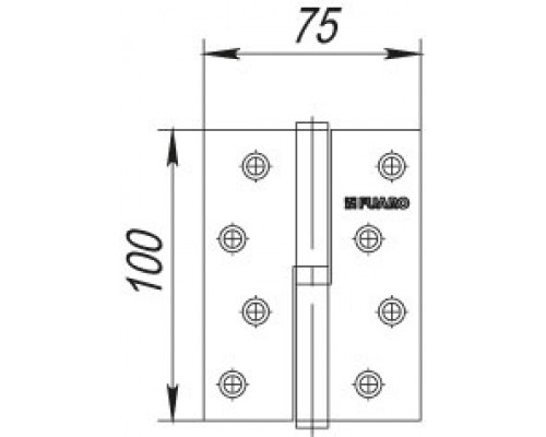 Петля Fuaro (Фуаро) съемная IN4430SL AB левая (413-4 100x75x2,5) бронза Петля Fuaro (Фуаро) съемная IN4430SL AB левая (413-4 100x75x2,5) бронза