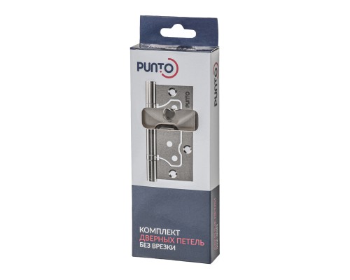 Петля Punto (Пунто) универсальная без врезки IN4200W GM оружейная сталь (коробка)