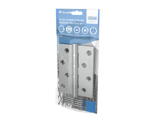 Петля Armadillo (Армадилло) универсальная IN4500UC-BL CP 102x76x3 INOX304 хром БЛИСТЕР Петля Armadillo (Армадилло) универсальная IN4500UC-BL CP 102x76x3 INOX304 хром БЛИСТЕР