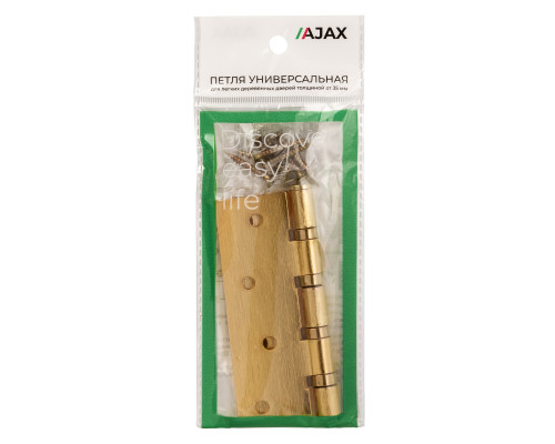Петля Ajax (Аякс) универсальная IN4000U SB (4B/P 100x70x2) мат. золото ПАКЕТ Петля Ajax (Аякс) универсальная IN4000U SB (4B/P 100x70x2) мат. золото ПАКЕТ