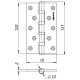 Петля Armadillo (Армадилло) универсальная IN5500UC SG (500-C5) 125х75х3 мат. золото Box