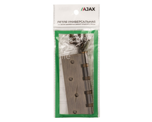 Петля Ajax (Аякс) универсальная IN4000U AB (4B/P 100x70x2) бронза ПАКЕТ Петля Ajax (Аякс) универсальная IN4000U AB (4B/P 100x70x2) бронза ПАКЕТ