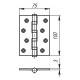 Петля Armadillo (Армадилло) универсальная IN4500UC PN (500-C4) 100x75x3 перл. никель Box
