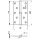 Петля Armadillo (Армадилло) съемная 613-5 125х75х2.5 PN Перламутровый никель прав. Box