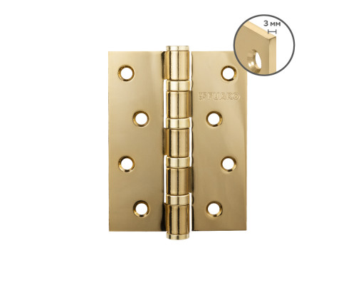 Петля Fuaro (Фуаро) универсальная HEAVY IN4400U GOLD-24 (золото 24K) 100х75х3 мм Петля Fuaro (Фуаро) универсальная HEAVY IN4400U GOLD-24 (золото 24K) 100х75х3 мм