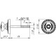 Ручка Armadillo (Армадилло) поворотная BKW8.R.CL55 (BKW8/CL) AS-9 античное серебро
