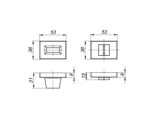Ручка Armadillo (Армадилло) поворотная BK6.K.UCS36 (BK6 UCS) BPVD-77 вороненый никель Ручка Armadillo (Армадилло) поворотная BK6.K.UCS36 (BK6 UCS) BPVD-77 вороненый никель