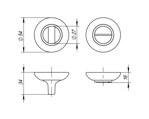 Ручка Fuaro (Фуаро) поворотная BK6.R.RM54 (BK6 RM) ABG-6 зелёная бронза