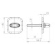 Ручка Fuaro (Фуаро) поворотная BKW8x75.K.XL62 (BKW8x75 XL) CP-8 хром