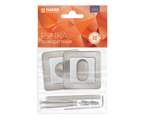 Ручка Fuaro (Фуаро) поворотная BK6.K.XM52 (BK6 XM) SN/CP-3 матовый никель/хром Ручка Fuaro (Фуаро) поворотная BK6.K.XM52 (BK6 XM) SN/CP-3 матовый никель/хром