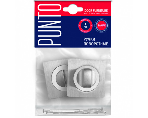 Ручка Punto (Пунто) поворотная BK6.K.ZQ51 (BK6 ZQ ) SN/CP-3 матовый никель/хром Ручка Punto (Пунто) поворотная BK6.K.ZQ51 (BK6 ZQ ) SN/CP-3 матовый никель/хром
