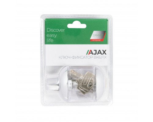Ручка поворотная Ajax (Аякс) с фиксацией ключом BK6.FIX.JR CP-8 хром Ручка поворотная Ajax (Аякс) с фиксацией ключом BK6.FIX.JR CP-8 хром
