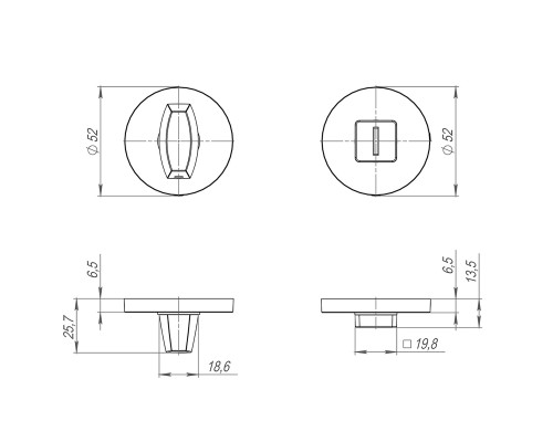 Ручка Fuaro (Фуаро) поворотная BK6.R.SLR52 (BK6 SLR) BL-24 черный Ручка Fuaro (Фуаро) поворотная BK6.R.SLR52 (BK6 SLR) BL-24 черный