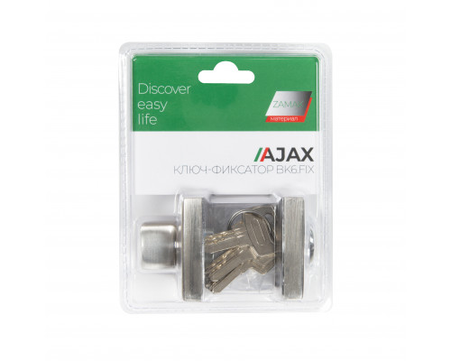 Ручка поворотная Ajax (Аякс) с фиксацией ключом BK6.FIX.JK SN-3 мат.никель Ручка поворотная Ajax (Аякс) с фиксацией ключом BK6.FIX.JK SN-3 мат.никель
