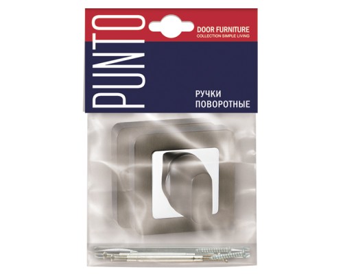 Ручка Punto (Пунто) поворотная BK6.K.QR52 (BK6 QR) SN/CP-3 матовый никель/хром Ручка Punto (Пунто) поворотная BK6.K.QR52 (BK6 QR) SN/CP-3 матовый никель/хром