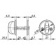 Ручка Fuaro (Фуаро) поворотная BK5x60.R.FIN001 (WC-001-CP) CP хром