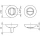 Ручка Fuaro (Фуаро) поворотная BK6.R.RM54 (BK6 RM) AB/GP-7 бронза/золото
