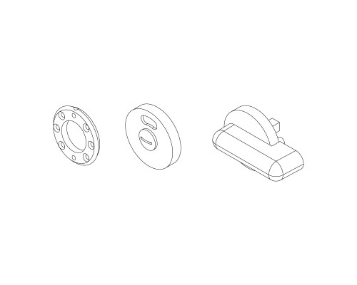 Ручка Ajax (Аякс) поворотная BK6.WC.CABIN PVC WH белый Ручка Ajax (Аякс) поворотная BK6.WC.CABIN PVC WH белый