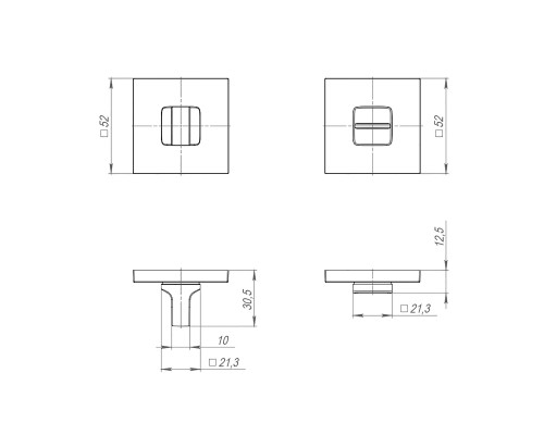 Ручка Ajax (Аякс) поворотная BK6.K.JS51 (BK6 JS) BL-24 черный