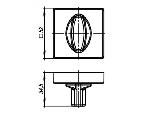 Ручка Armadillo (Армадилло) поворотная BK6.K.USQ52 (BK6/USQ) SN-3 матовый никель Ручка Armadillo (Армадилло) поворотная BK6.K.USQ52 (BK6/USQ) SN-3 матовый никель