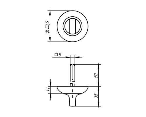 Ручка Ajax (Аякс) поворотная BKW8/50-0803 BL-24 черный Ручка Ajax (Аякс) поворотная BKW8/50-0803 BL-24 черный