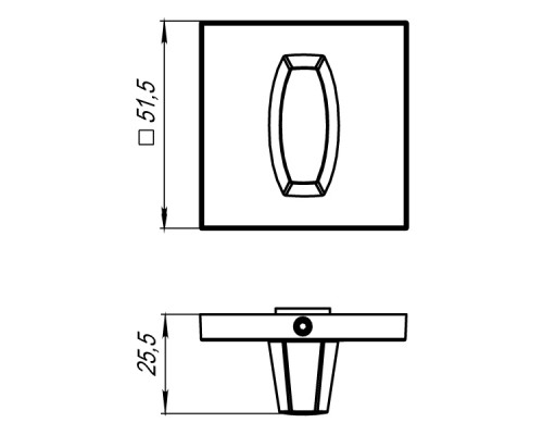 Ручка Armadillo (Армадилло) поворотная BK6.K.USS52 (WC-BOLT BK6 USS) WH-19 белый Ручка Armadillo (Армадилло) поворотная BK6.K.USS52 (WC-BOLT BK6 USS) WH-19 белый