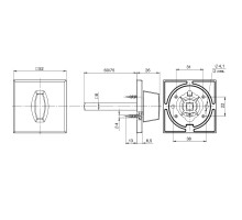 Ручка Fuaro (Фуаро) поворотная BKW8x75.K.RL52 (BKW8x75 RL) ABG-6 зелёная бронза