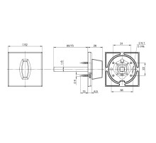 Ручка Fuaro (Фуаро) поворотная BKW8x75.K.RL52 (BKW8x75 RL) ABG-6 зелёная бронза