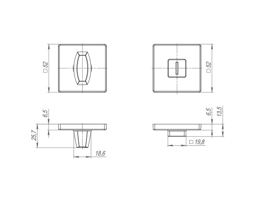 Ручка Fuaro (Фуаро) поворотная BK6.K.SL52 (BK6 SL) SSG-39 сатинированное золото Ручка Fuaro (Фуаро) поворотная BK6.K.SL52 (BK6 SL) SSG-39 сатинированное золото