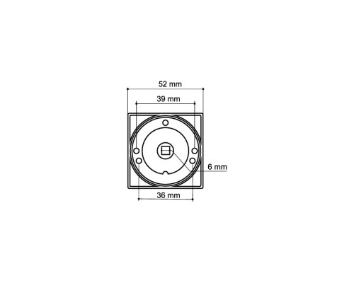 Ручка Armadillo (Армадилло) поворотная BK6.K.SQ52 (BK6/SQ) SN-3 матовый никель Ручка Armadillo (Армадилло) поворотная BK6.K.SQ52 (BK6/SQ) SN-3 матовый никель