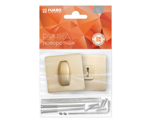 Ручка Fuaro (Фуаро) поворотная BK6.K.SL52 (BK6 SL) SSG-39 сатинированное золото Ручка Fuaro (Фуаро) поворотная BK6.K.SL52 (BK6 SL) SSG-39 сатинированное золото