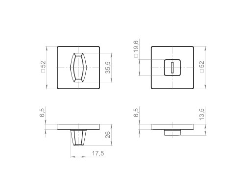 Ручка Fuaro (Фуаро) поворотная BK6.K.ZL52 SSG-39 сатинированное золото