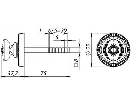 Ручка Armadillo (Армадилло) поворотная BKW8.R.CL55 (BKW8/CL) BB-17 коричневая бронза Ручка Armadillo (Армадилло) поворотная BKW8.R.CL55 (BKW8/CL) BB-17 коричневая бронза
