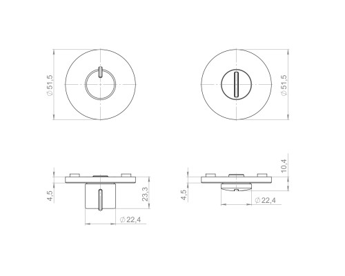 Ручка Armadillo (Армадилло) поворотная BK6.R.YM AC-9 медь