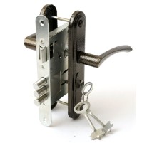 Замок Zenit (Зенит) врезной сувальдный с защёлкой в комплекте с ручкой ЗВ9-4-2 (медь), 3кл. Замок Zenit (Зенит) врезной сувальдный с защёлкой в комплекте с ручкой ЗВ9-4-2 (медь), 3кл.