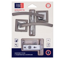 Комплект ручек Punto (Пунто) с защелкой без запирания LM/A SET45K.QL52.NAVY/HD GR/CP-23 графит/хром