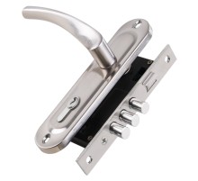 Замок Punto (Пунто) цилиндровый в комплекте с ручкой LOCKSET15.CRONA.4061-3 (KIT P15 4061/3 CRONA) SN мат.никель
