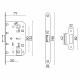 Защелка Ajax (Аякс) врезная METLM90-50 WH белый