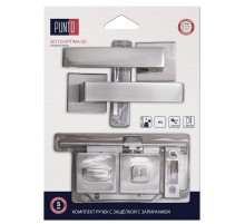 Комплект ручек Punto (Пунто) с защелкой c запиранием LM/A SET72K.QS52.OPTIMA/HD SN-3 матовый никель