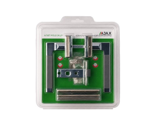 Комплект ручек Ajax (Аякс) с защелкой, петлями A/SET POLO JK.LP45.W SN-3 мат.никель