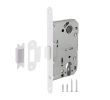 Корпус Fuaro (Фуаро) врезного замка c защёлкой PLASTP85C-50 (P85C-50) WH белый