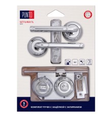 Комплект ручек Punto (Пунто) с защелкой c запиранием LM/A SET72R.TL54.REX/HD CP-8 хром